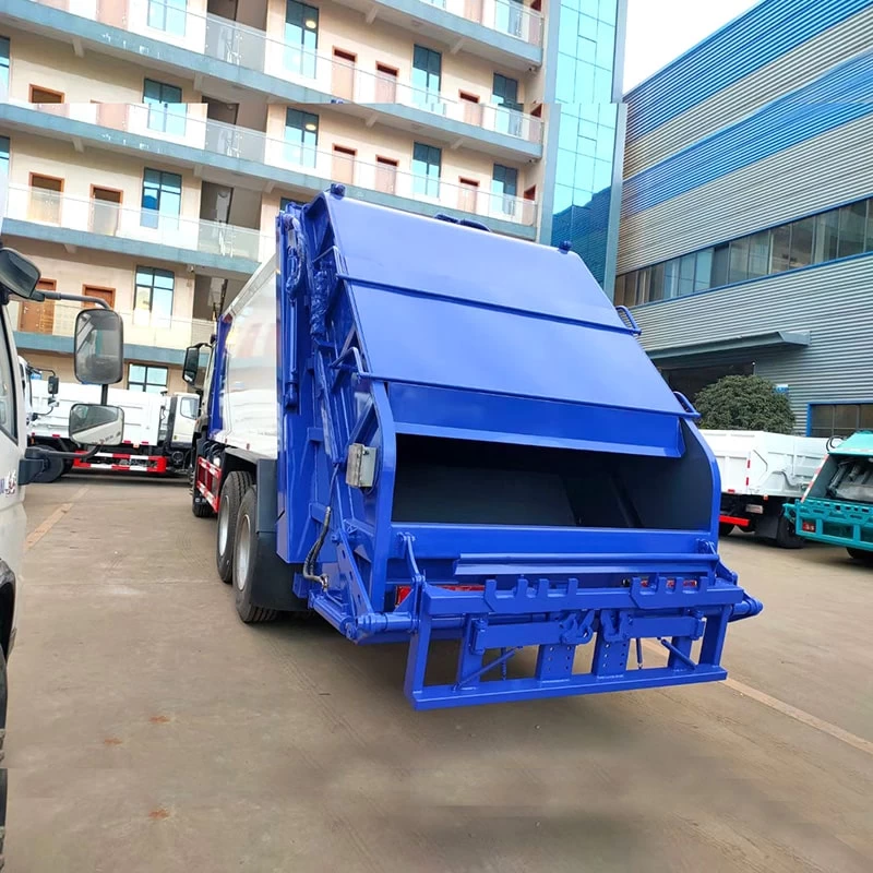 Sinotruck New or Used 20 CBM Garbage Compactor Truck Price Oblique Back Plot
