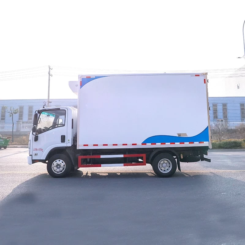 Brand new 18m3 Isuzu right hand drive refrigerator truck Front Side View