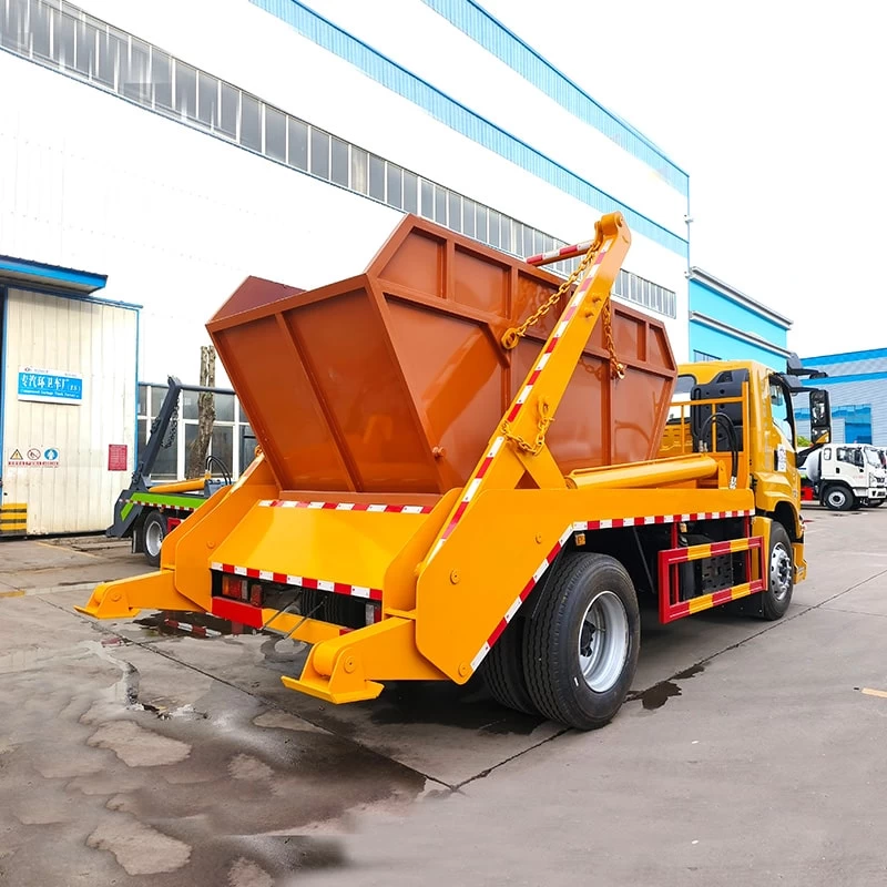 ISUZU GIGA 12CBM Hydraulic Swing Arm Light Garbage Truck Oblique Back Plot