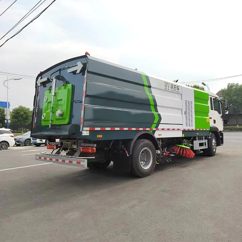 SINOTRUK 4*2 new or used road sweeper truck price Oblique Back Plot
