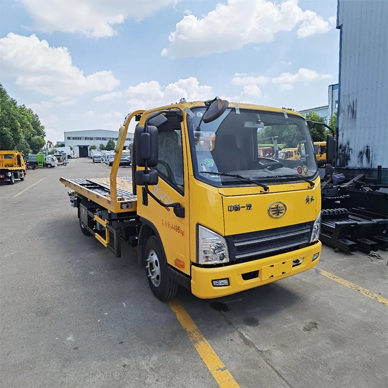 Faw 5 6 tons wrecker tow truck Oblique Front View