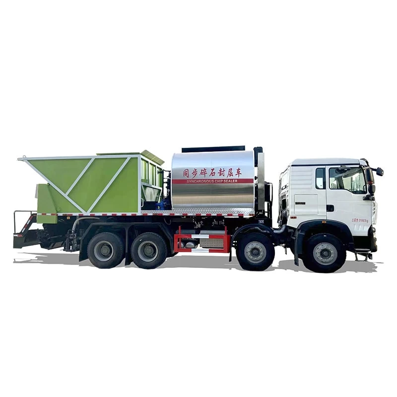 HOWO 8*4 asphalt synchronous crushed stone storage truck Thumbnail
