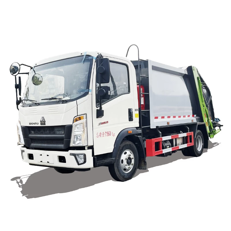 SINOTRUK HOWO 4*2 sanitation compressed garbage truck detailed diagram