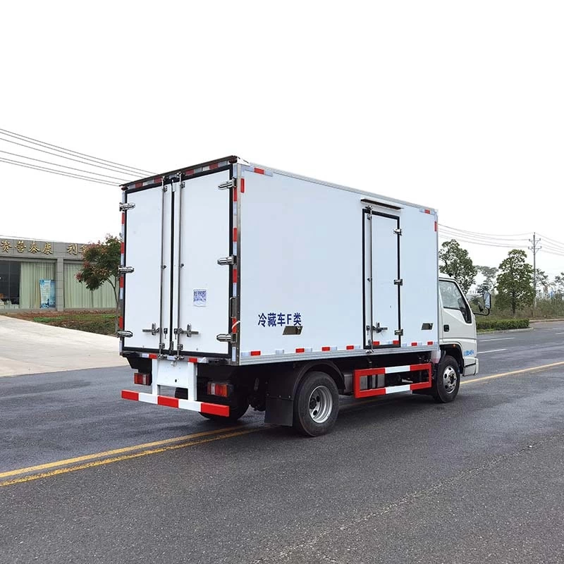 JMC 4X2 Freezer Box Truck Refrigerated Trucks Oblique Back Plot