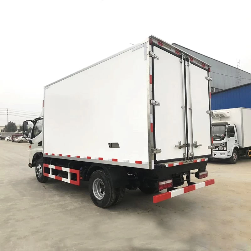 JAC 18m3 small mini meet vegetable refrigerated trucks Oblique Back Plot