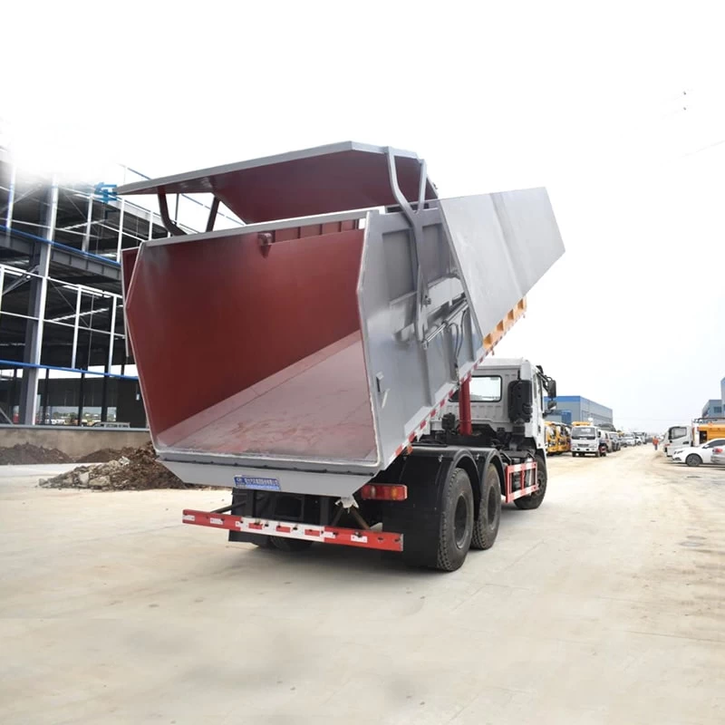 Dongfeng 6*4 docking refuse collector garbage truck Oblique Back Plot
