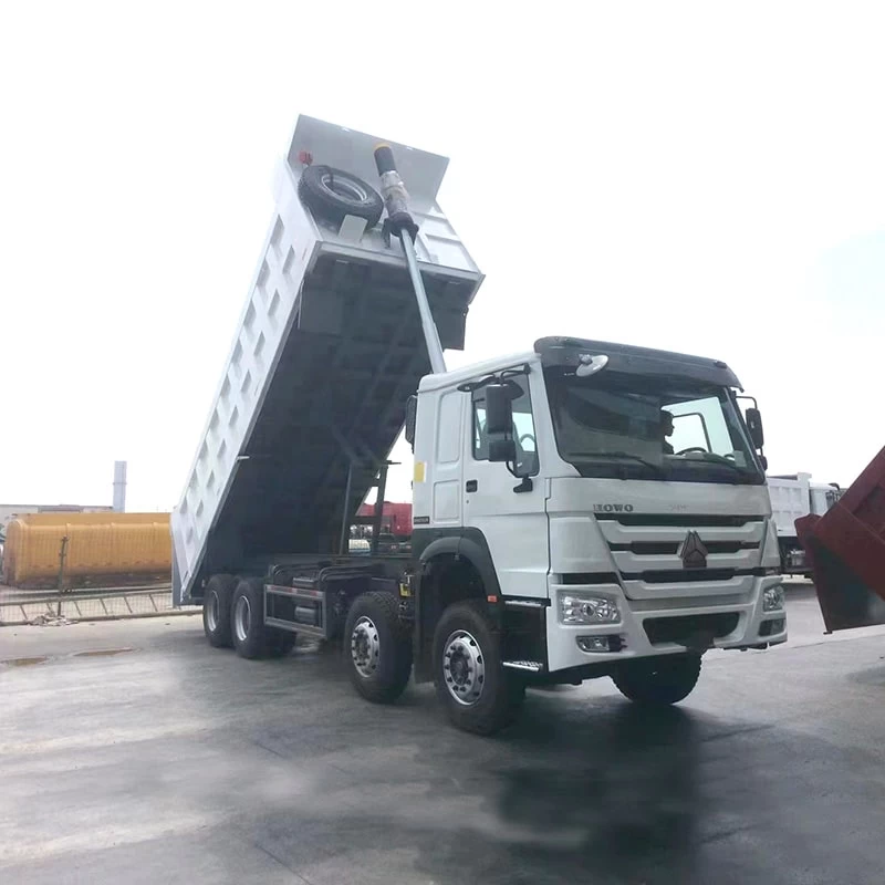 China factory new or used 8*4 12 wheel howo dump truck Oblique Front View
