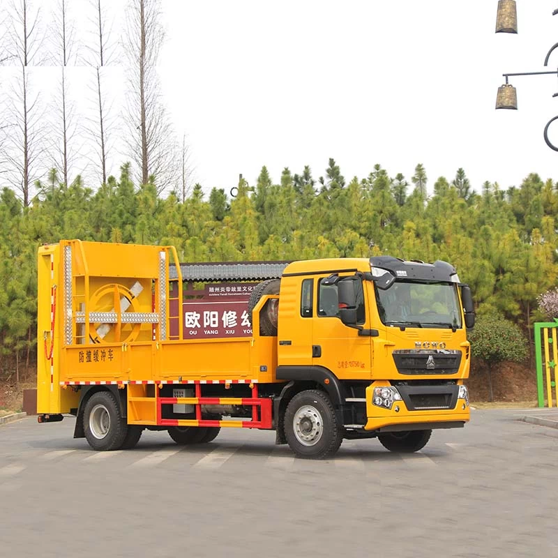 Factory new HOWO 4*2 Collision Mitigation Truck Oblique Front View

