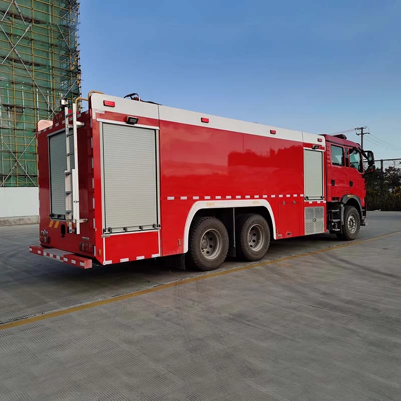 Howo high quality 16CBM water tank fire fighting truck Oblique Back Plot