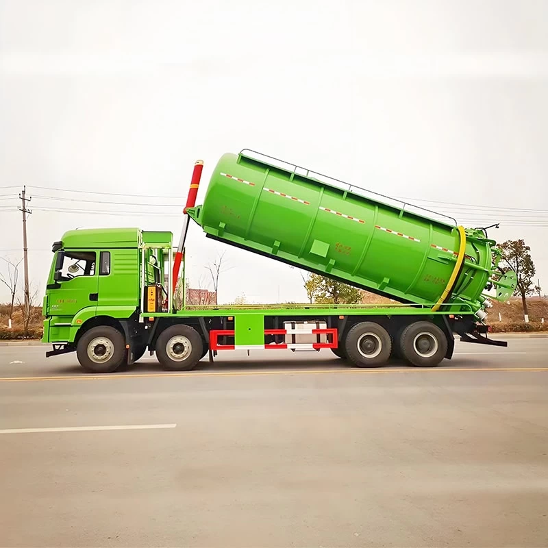 Shacman 8x4 30CBM Vacuum Sewage Suction Truck for Sale Front Side View
