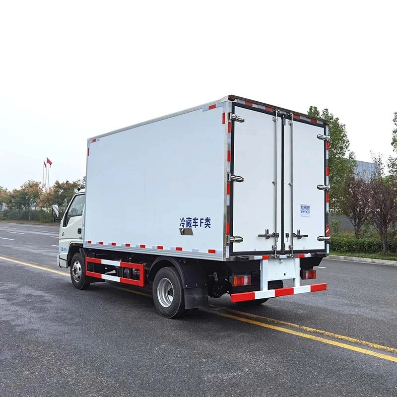 JMC 4X2 Freezer Box Truck Refrigerated Trucks Oblique Back Plot