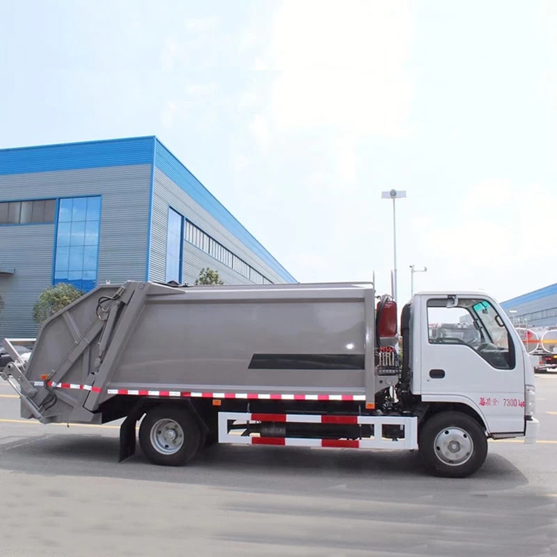 New or Used ISUZU 5CBM Compactor Garbage Truck for Sale Front Side View