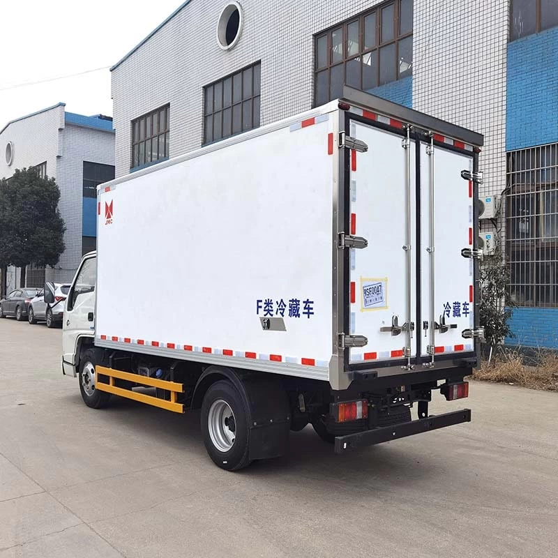 JMC 4x2 refrigerated box 16m3  small refrigerated trucks Oblique Back Plot
