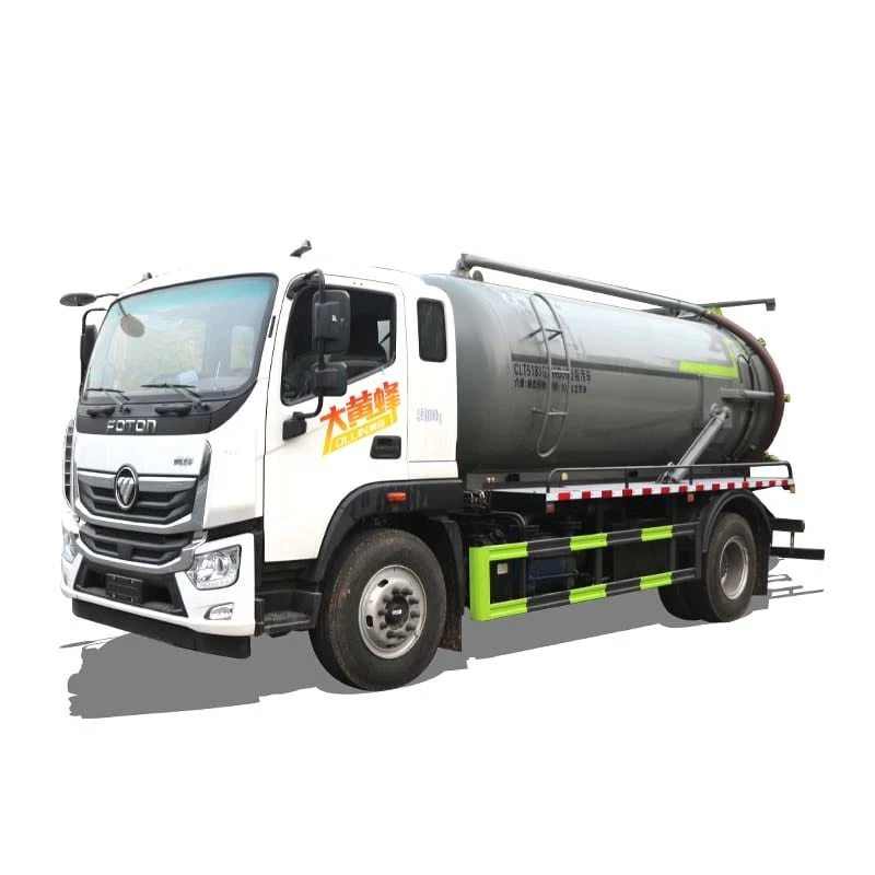 Foton 4×2 12000L vacuum pump sewage suction truck Thumbnail
