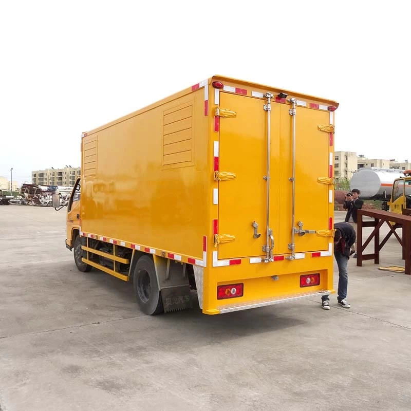 JMC 80kw outdoor night lighting mobile generator truck Oblique Back Plot