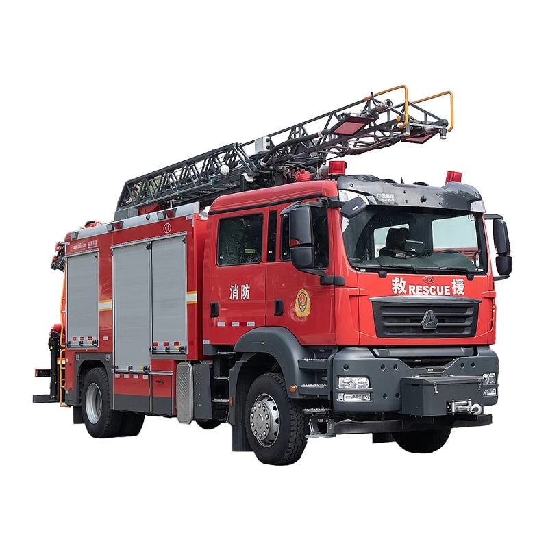 Howo 8 CBM Aerial Ladder Rescue Fire Fighting Truck Thumbnail