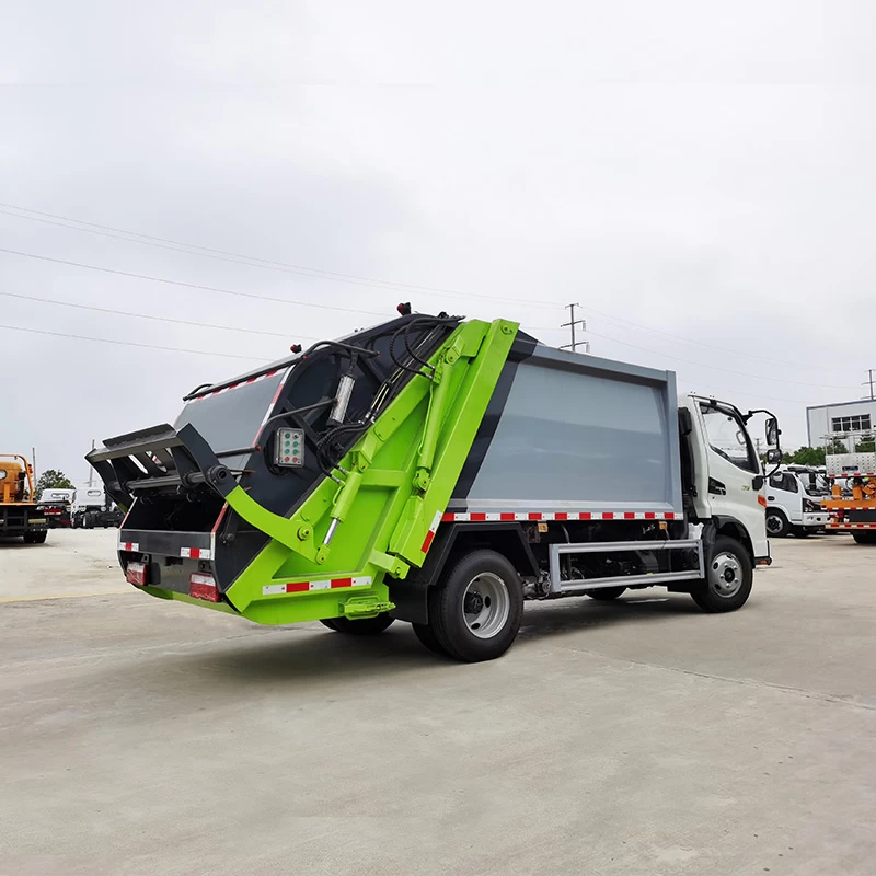 JAC 4*2 6m3 garbage collect garbage compactor truck Oblique back plot