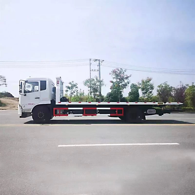 Dongfeng 10 Ton Tow Truck Wrecker Front Side View 