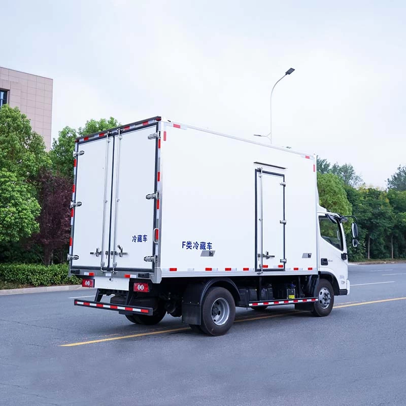 Foton cheap price 5ton refrigerated truck Oblique Back Plot
