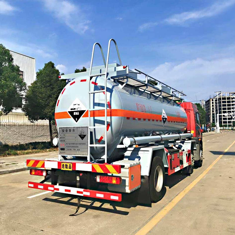 FAW 15 ton Chemical / Acid Tanker Trucks For Sale Oblique Back Plot
