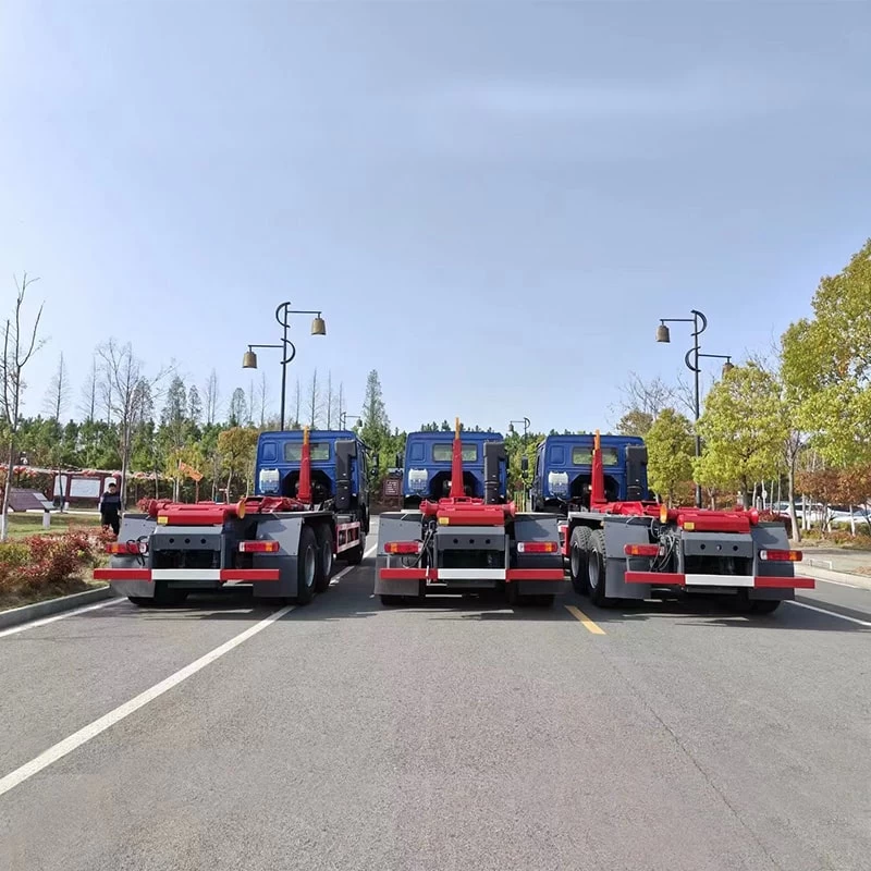 Howo 6x4 20 Tons Hook Lifting Garbage Loading Truck Price Back Image
