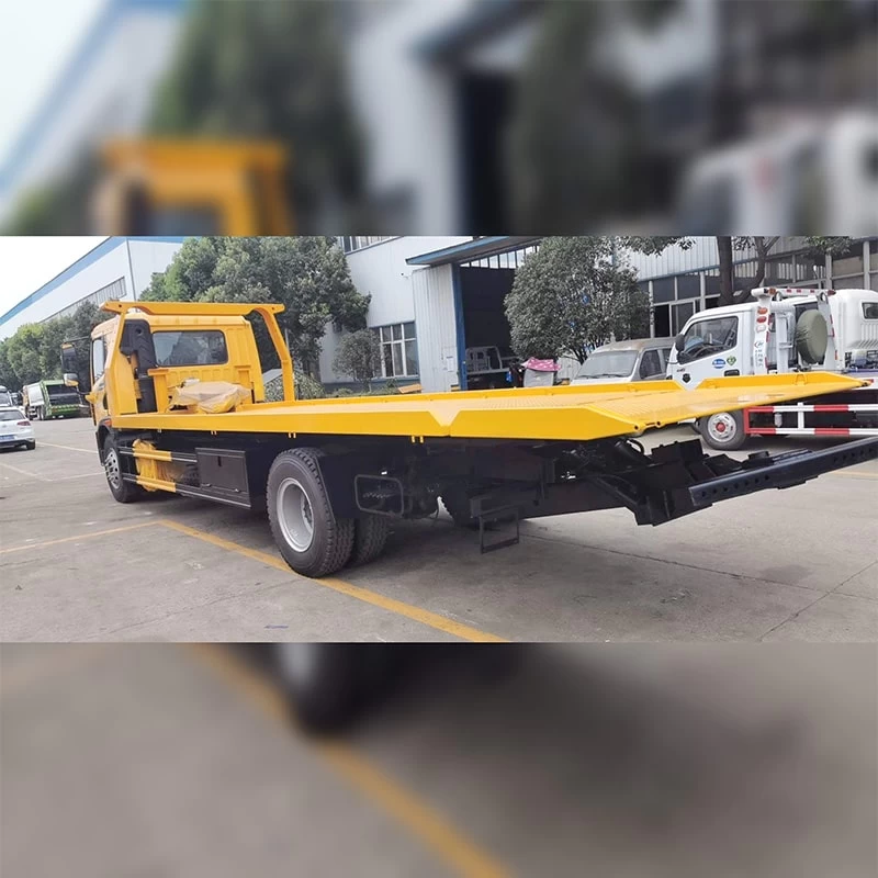 Faw 10ton flatbed road wrecker tow truck Oblique Back Plot 