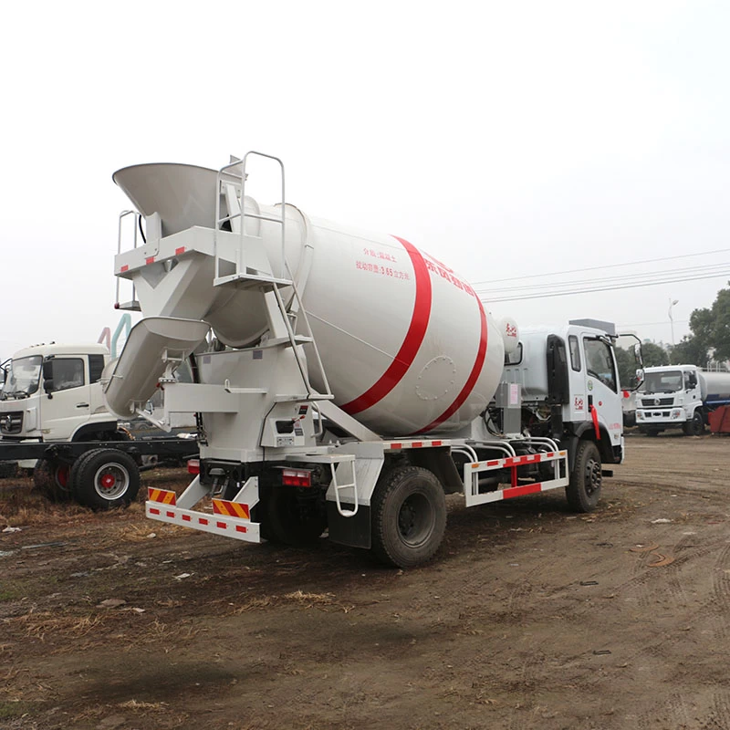 HOWO 4*2 4m3 construction machinery cement mixer truck Oblique Back Plot