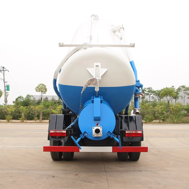 Dongfeng 15 cbm vacuum truck sewage suction Back Image