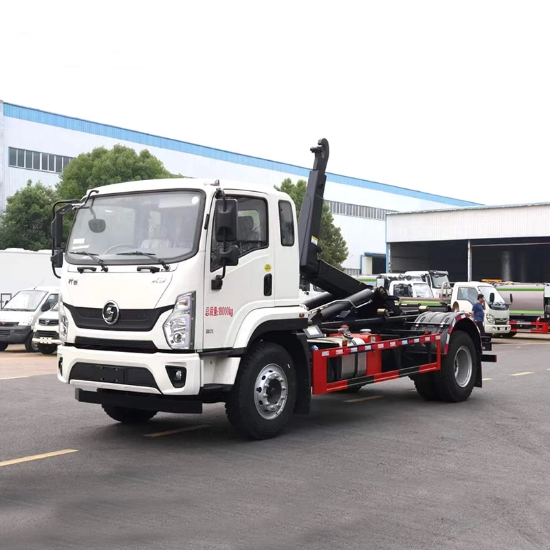 Shacman 18 Ton 4x2 Diesel Hydraulic Roll Off Garbage Truck  Oblique Front View