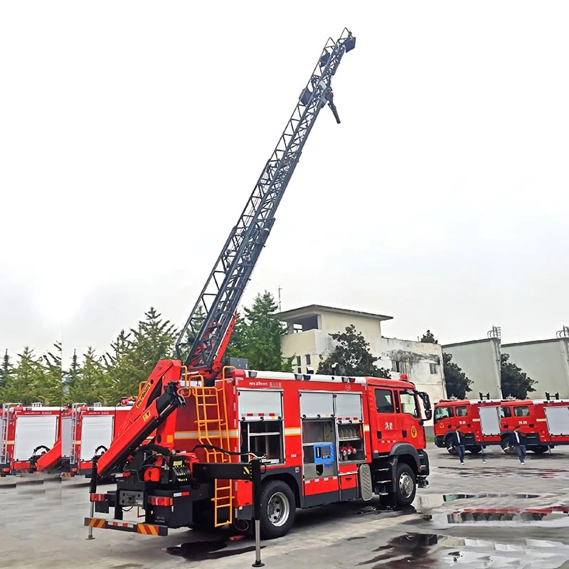 SINOTRUK HOWO new or used 5cbm liftable fire truck price Oblique Back Plot
