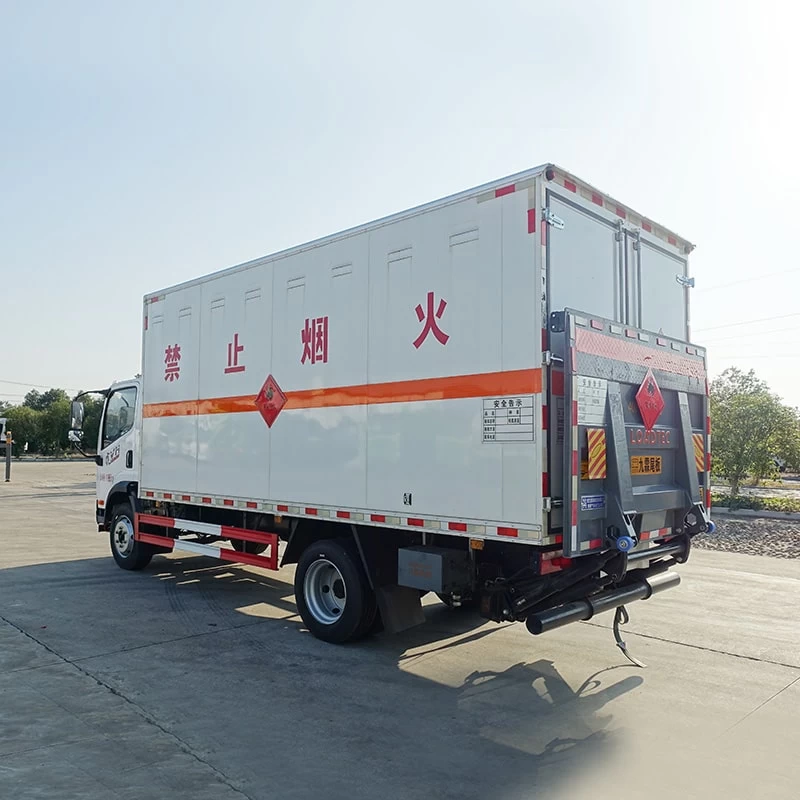 FAW firecracker transport truck explosive transport vehicle Oblique Back Plot
