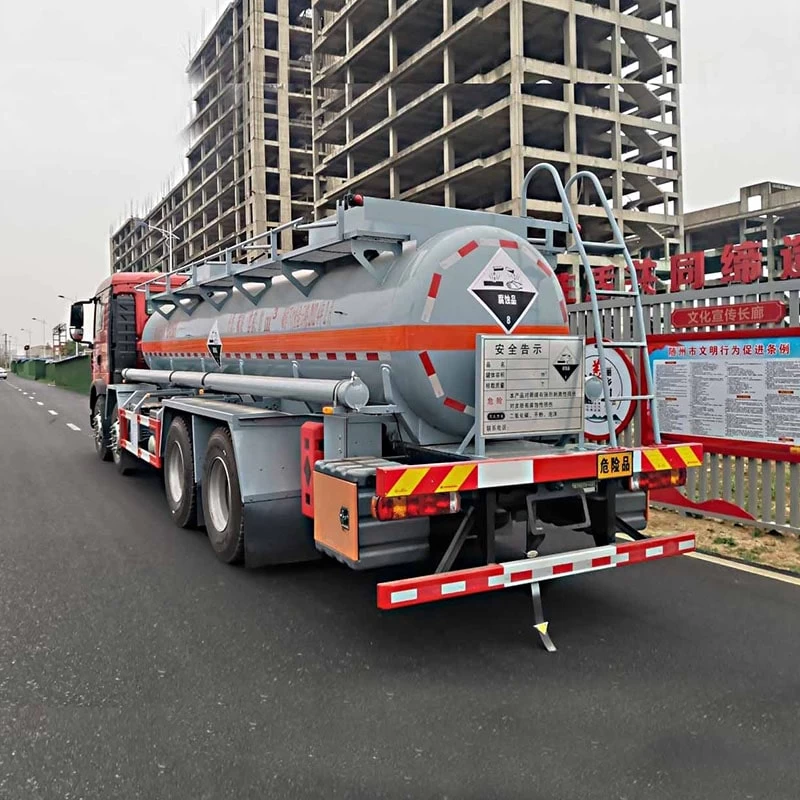 HOWO 8*4 10m3 vitriol corrosive transporte liquid truck Oblique Back Plot