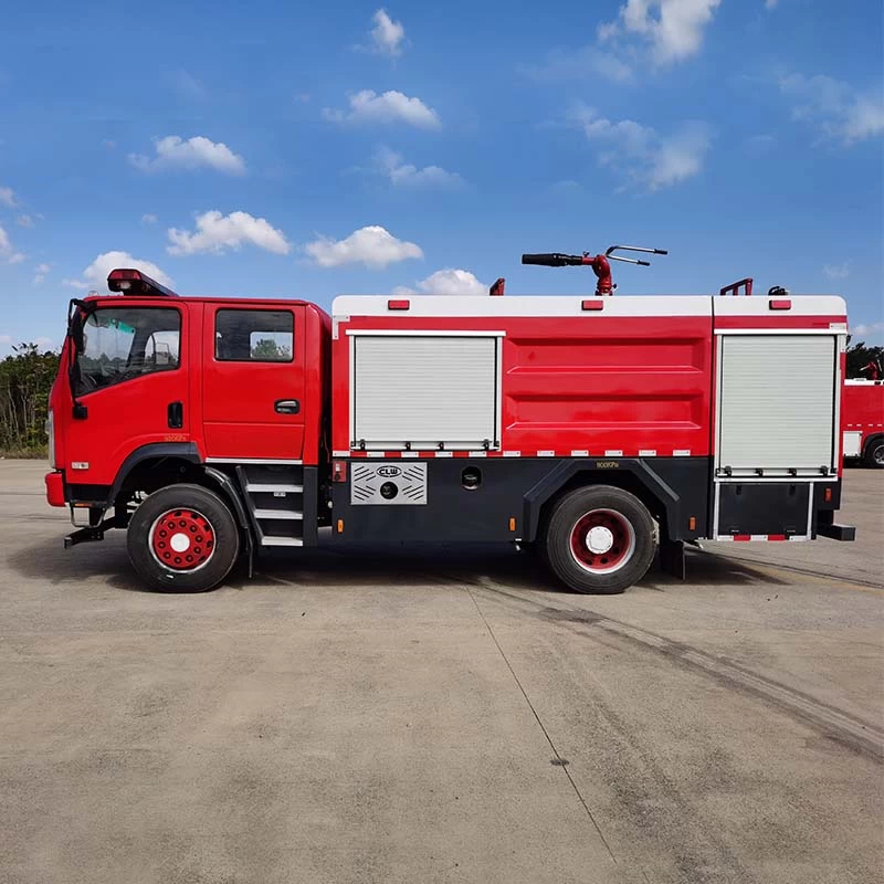 Brand New 4x4 6000 Liters Water Foam Fire Fighting Truck Front Side View 