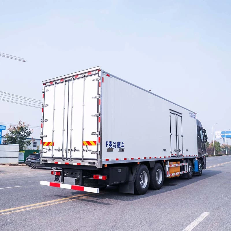 Foton 8X4 25ton food truck refrigerator freezer Oblique Back Plot
