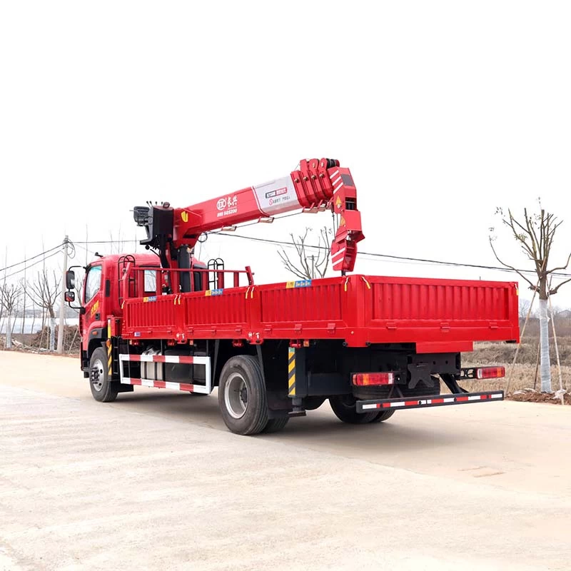 FOTON 4*2 straight arm mounted crane truck Oblique Back Plot