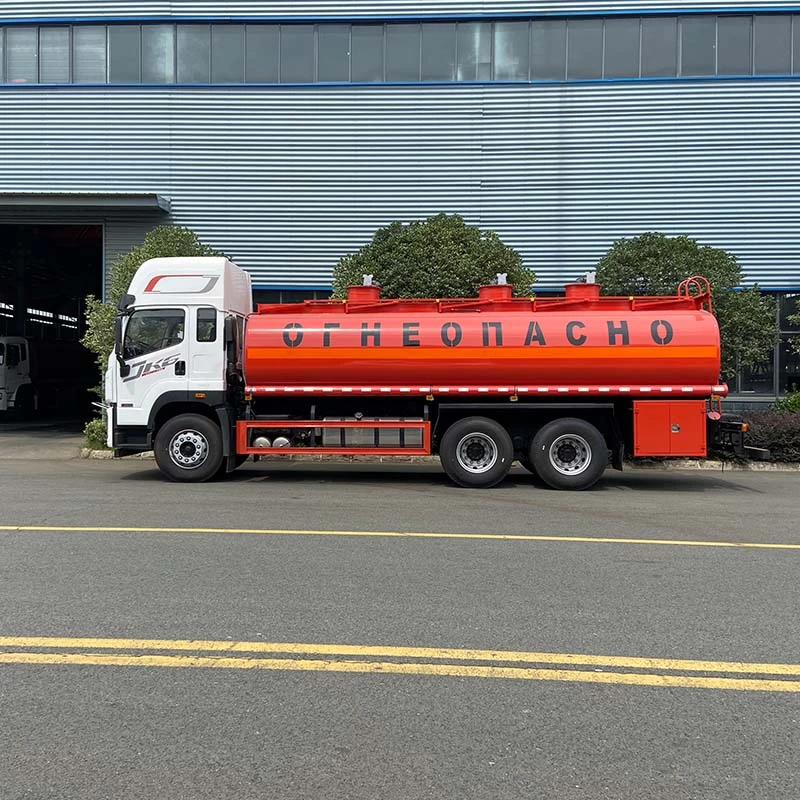 Faw 25000L aluminum alloy fuel tanker truck Front Side View 