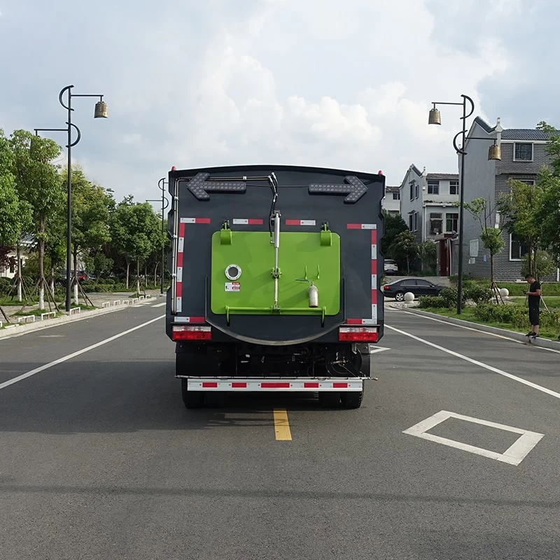 JAC 4*2 4 cbm stainless steel street road sweeper truck Back Image  