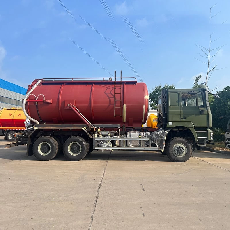 New or Used Shacman 6x4 18CBM Sewage Suction Truck Heavy Front Side View
