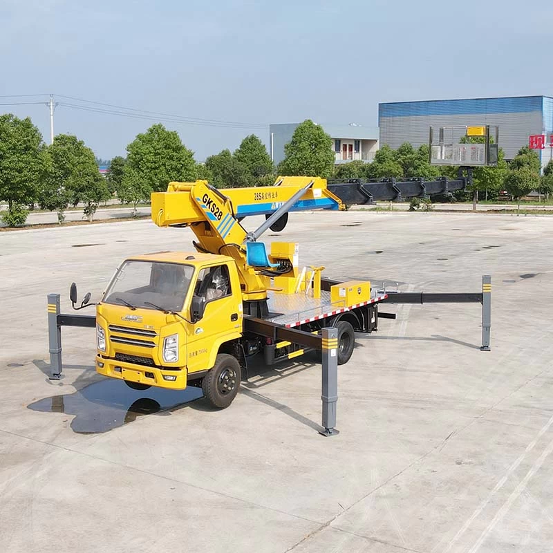 JMC 22meters truck mounted aerial lift work platform Oblique Front View