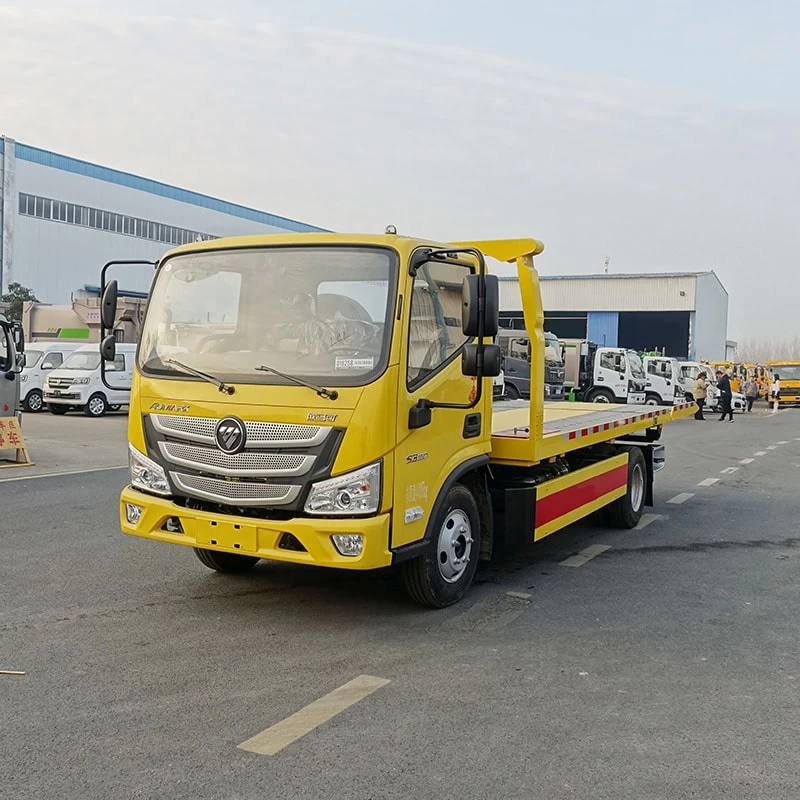 China brand foton 4*2 recovery truck tow truck wreckers Oblique Front View
