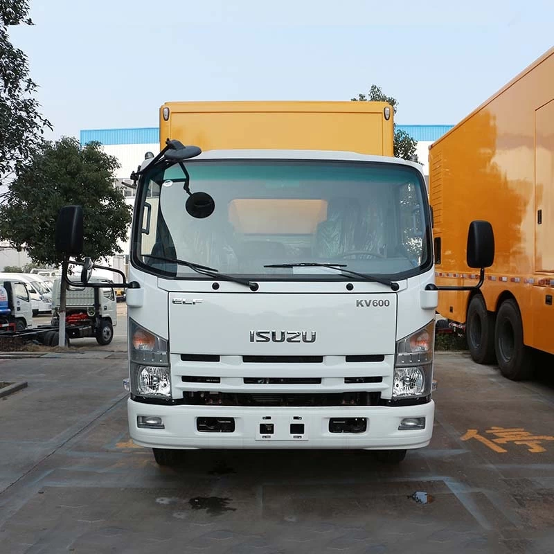 Isuzu 200 kw emergency power bank generator supply truck Front View