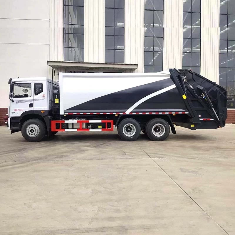 DongFeng 22cbm 6X4 Compressed Garbage Truck Front Side View