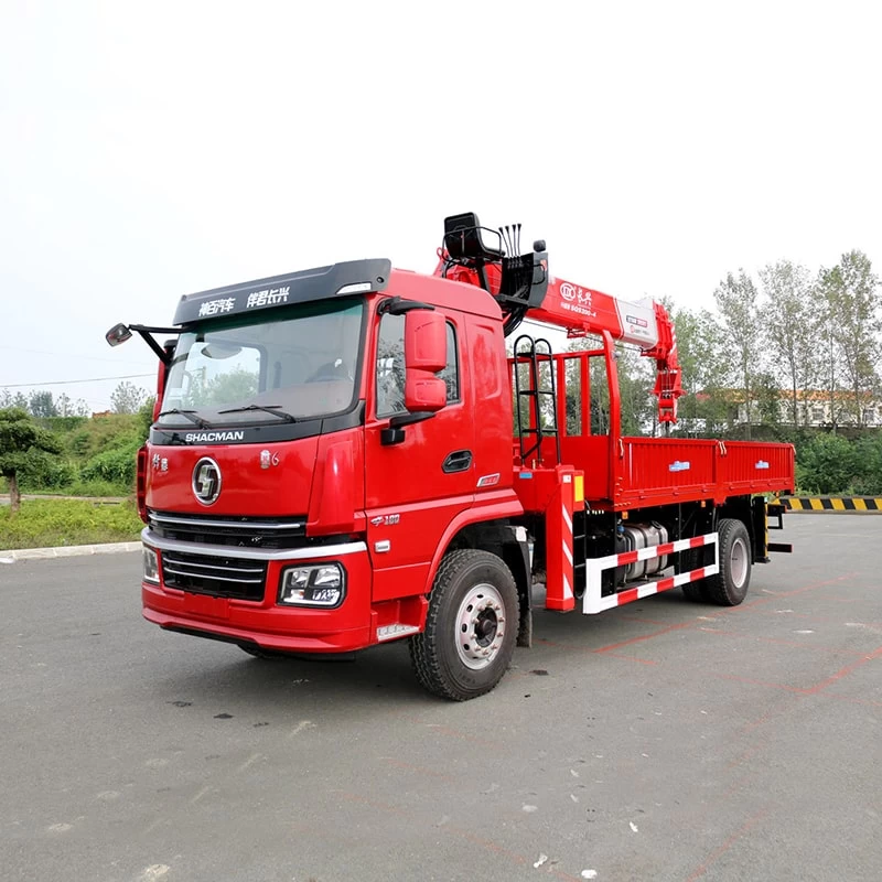 SHACMAN 20 meter straight arm truck mounted crane Oblique Front View