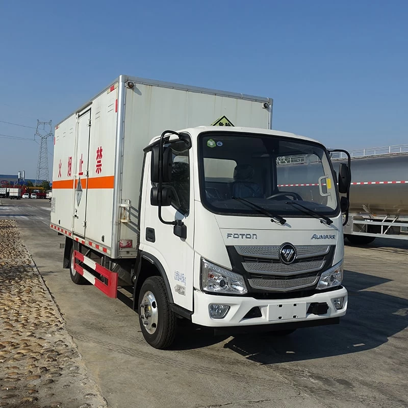 Foton 4*2 flammable gas powered fireworks transporter cart Oblique Front View 