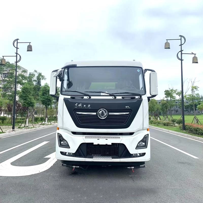 Dongfeng 6x4 multi-functional road sweeper truck Front view