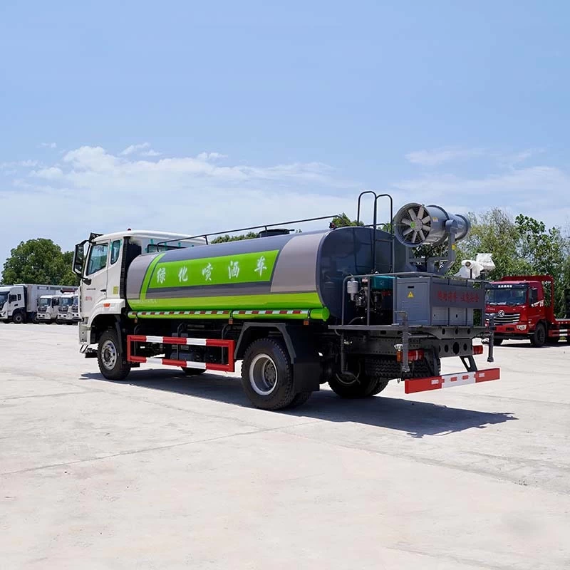 HOWO 14000L water tank truck sprinkler water truck Oblique Back Plot