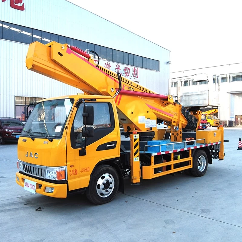 JAC 30 meters boom lift aerial work bucket truck Oblique Front View

