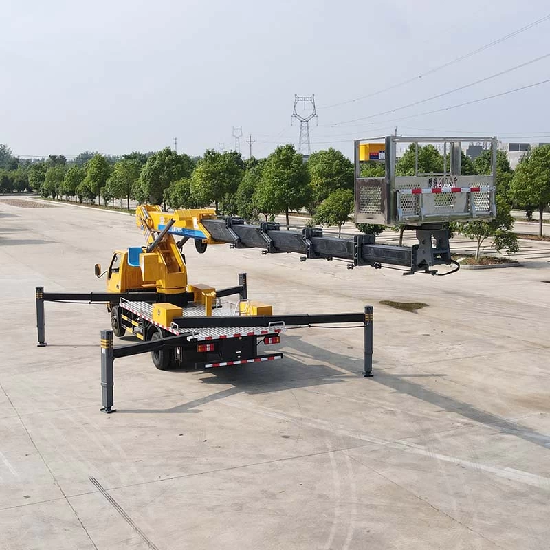 JMC 22meters truck mounted aerial lift work platform Oblique Back Plot
