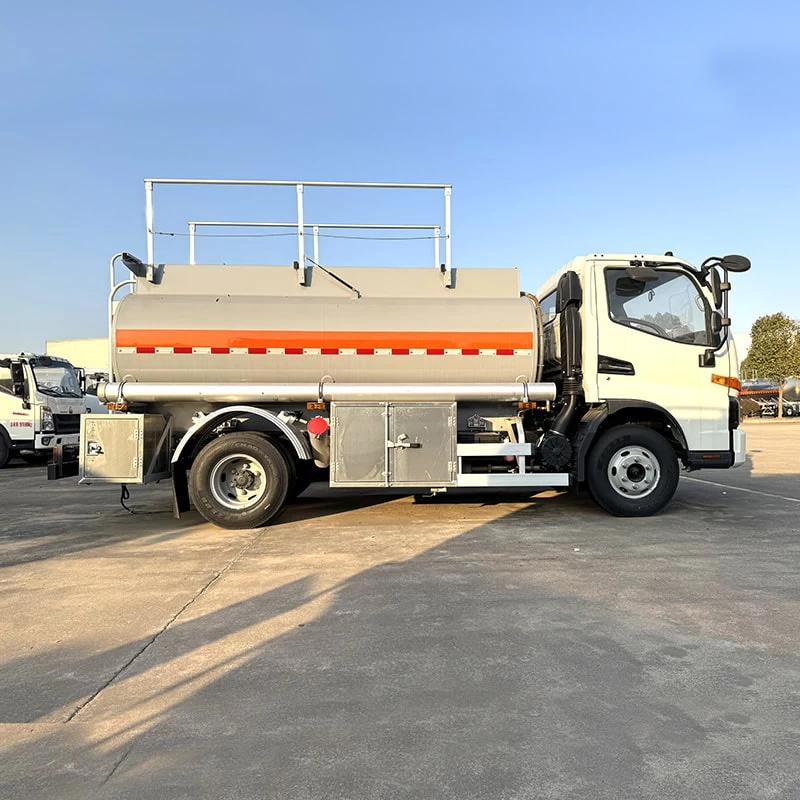 JAC 4*2 8m3 mobile petrol station truck diesel fuel tank truck Front Side View
