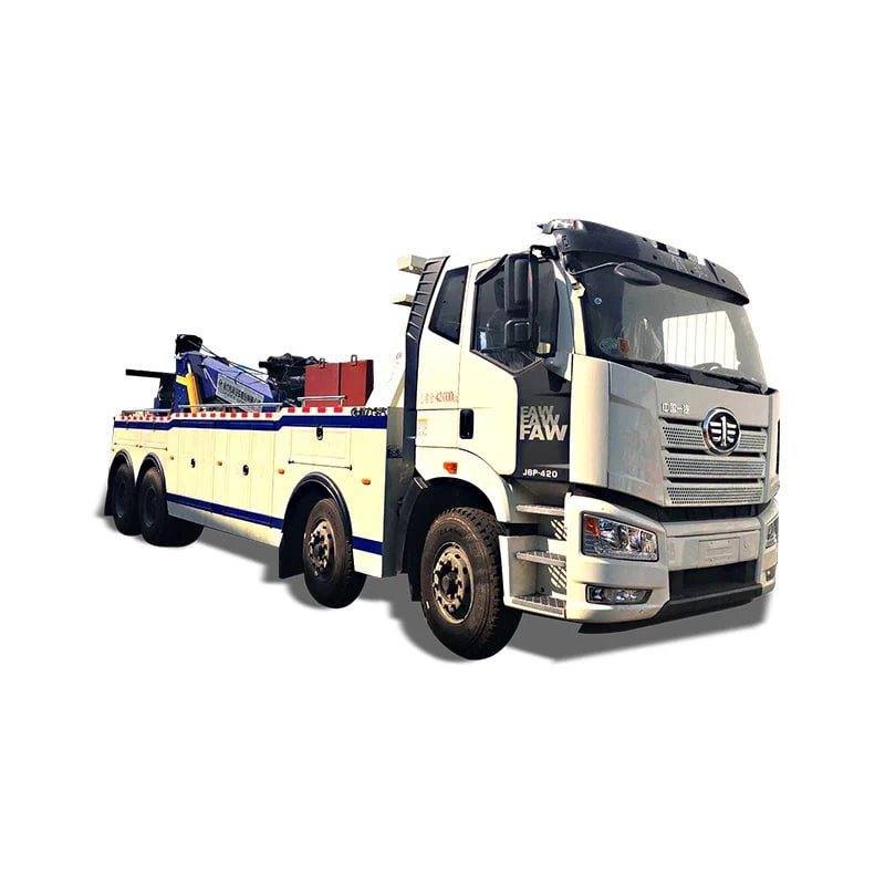 FAW 80 ton heavy duty dragging towing hydraulic crane wreckers Thumbnail
